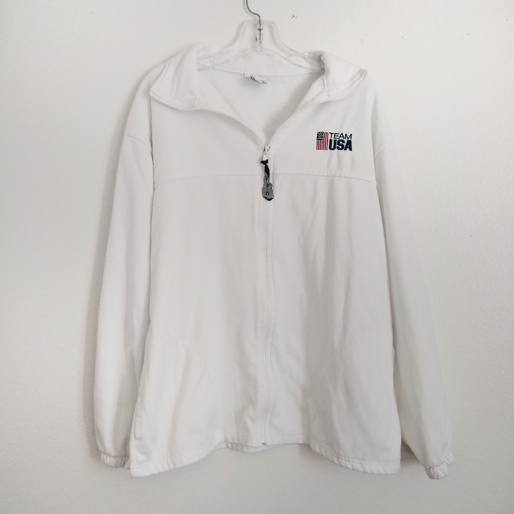 Team USA Olympic Committee 3/4 Zip Sweatshirt Size Large